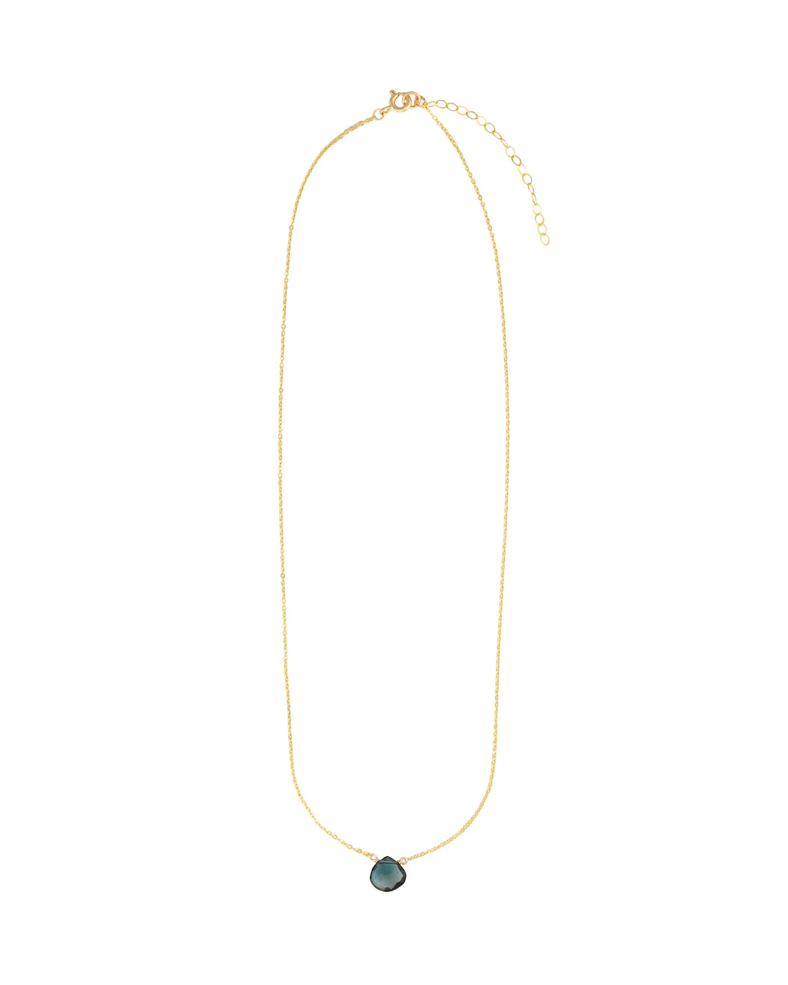 London Blue Topaz Heart Cable Chain Necklace | 8mm - Image 3