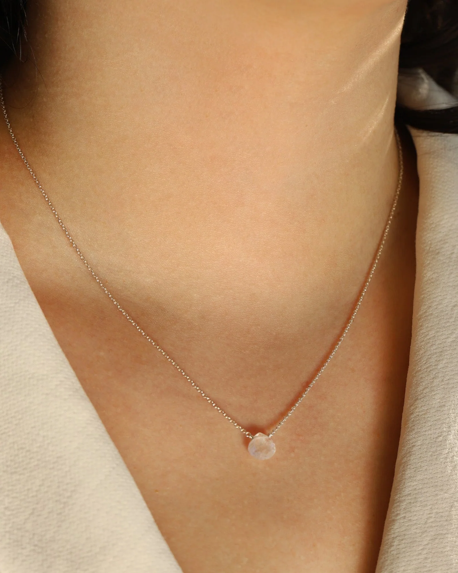 Kunzite Heart Cable Chain Necklace | 10mm - Image 4