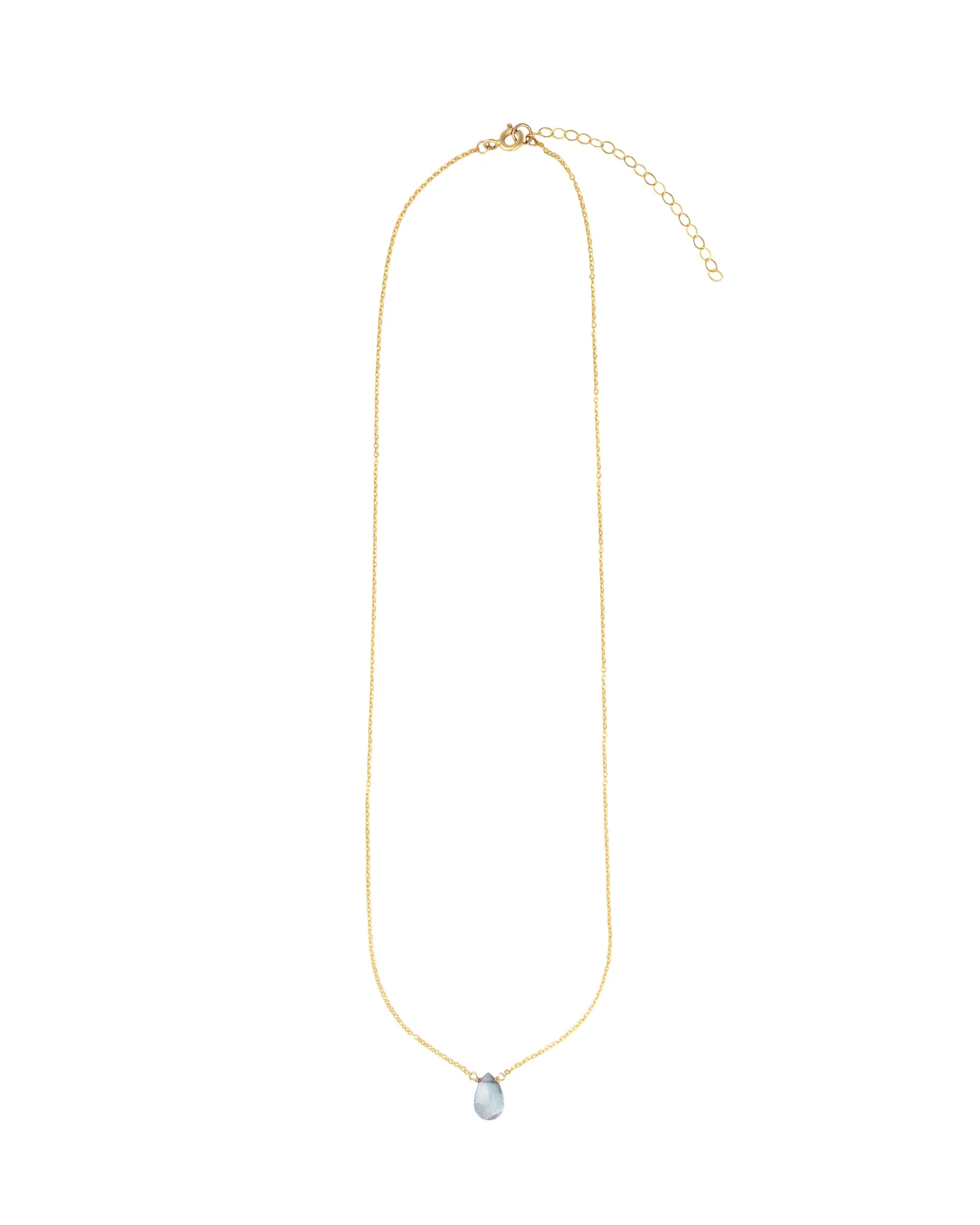 Mystic Blue Topaz Pear Cable Chain Necklace | 8mm - Image 3
