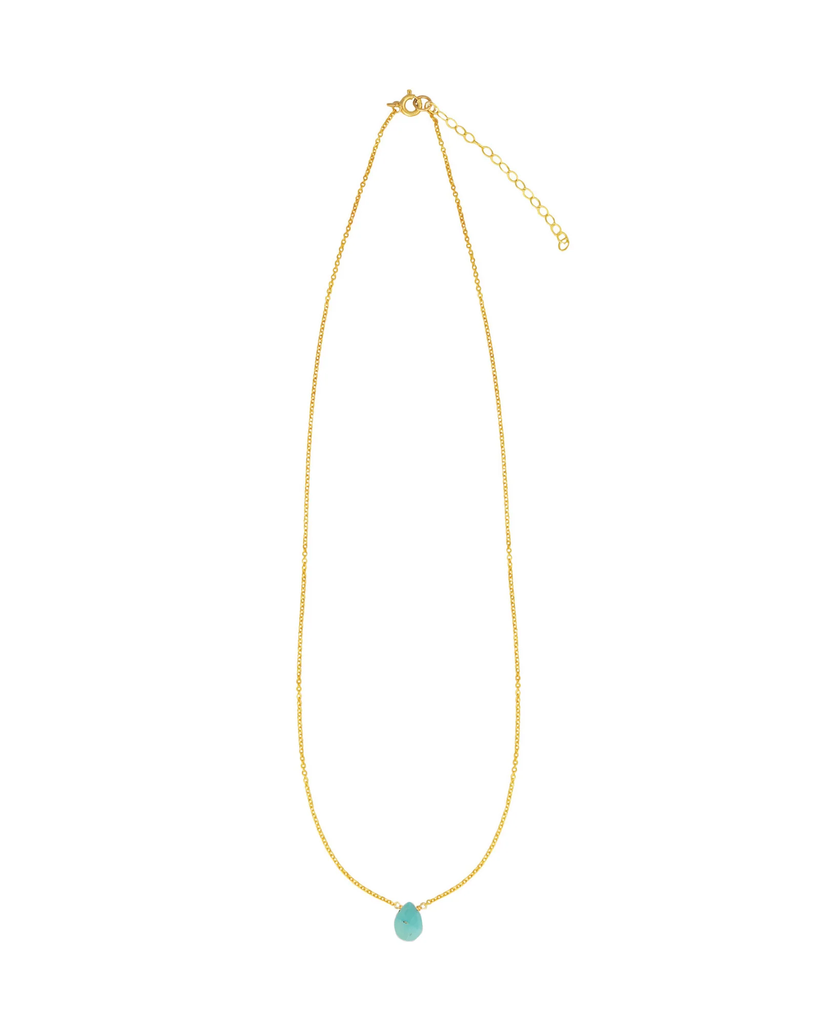 Turquoise Pear Cable Chain Necklace | 6mm - Image 3