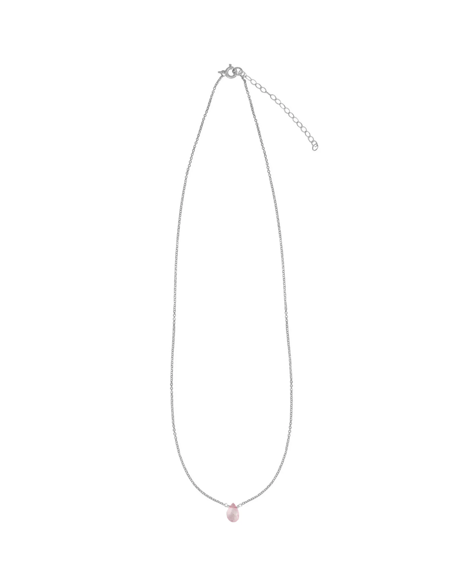 Pink Topaz Pear Cable Chain Necklace | 6mm - Image 3