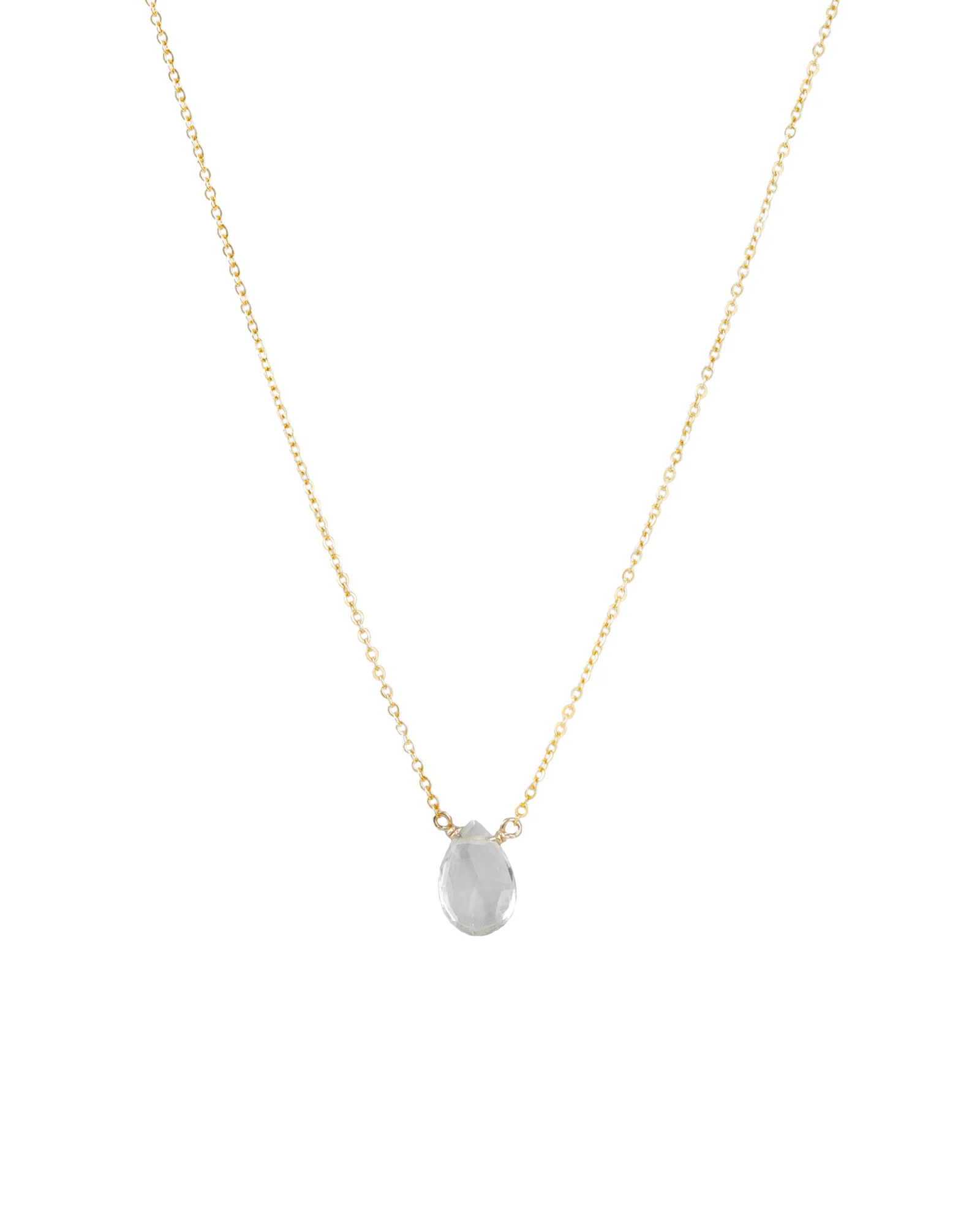 Prasiolite Pear Cable Chain Necklace | 10mm