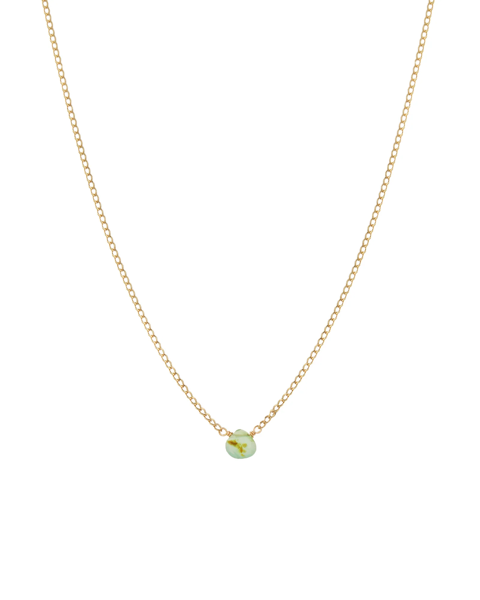 Peruvian Opal Heart Curb Chain Necklace | 6mm