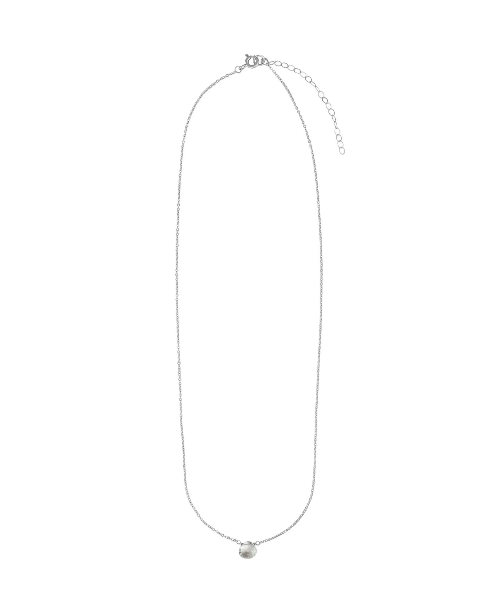 Sky Blue Topaz Heart Cable Chain Necklace | 8mm - Image 3