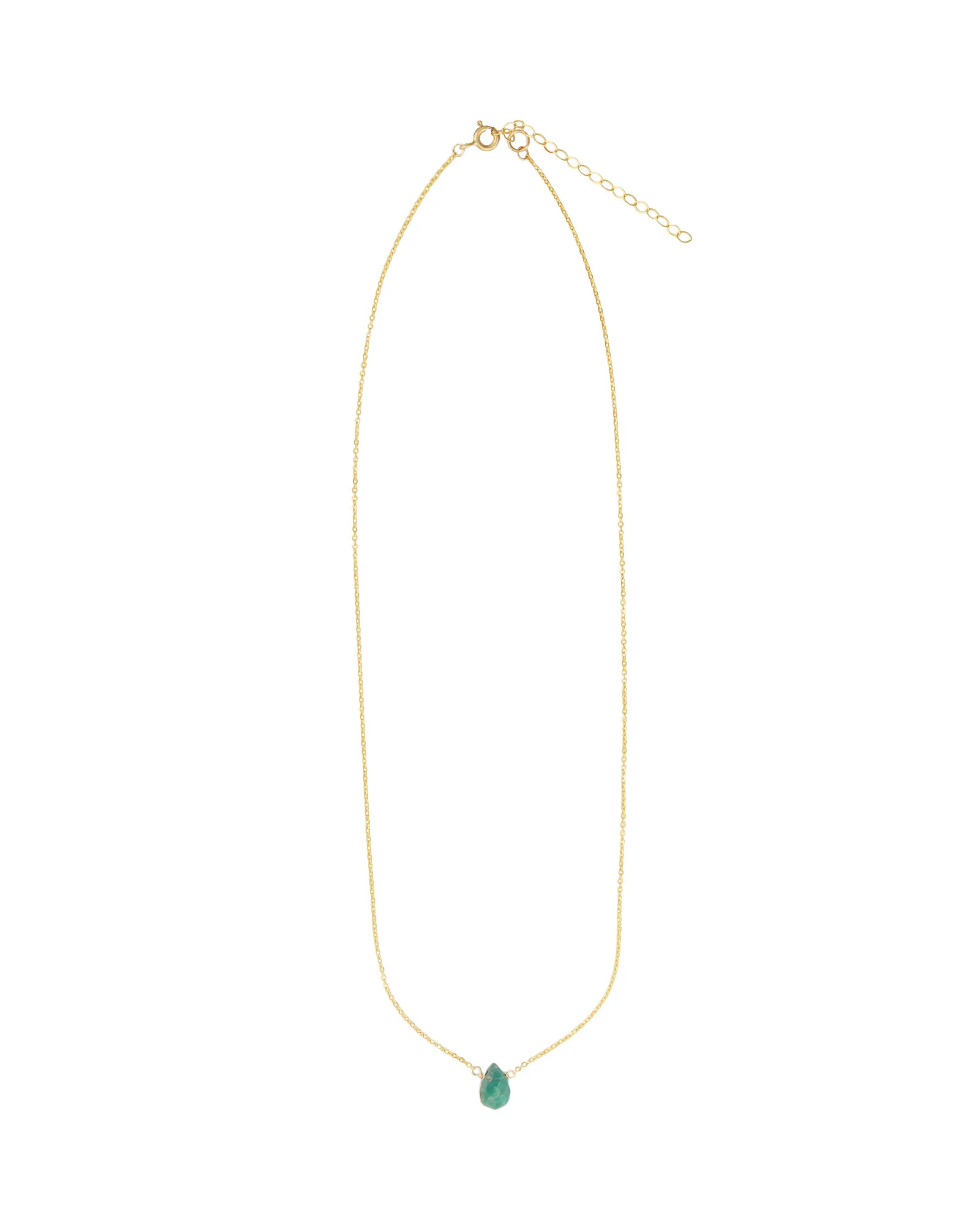 Turquoise Briolette Cable Chain Necklace | 8mm - Image 3