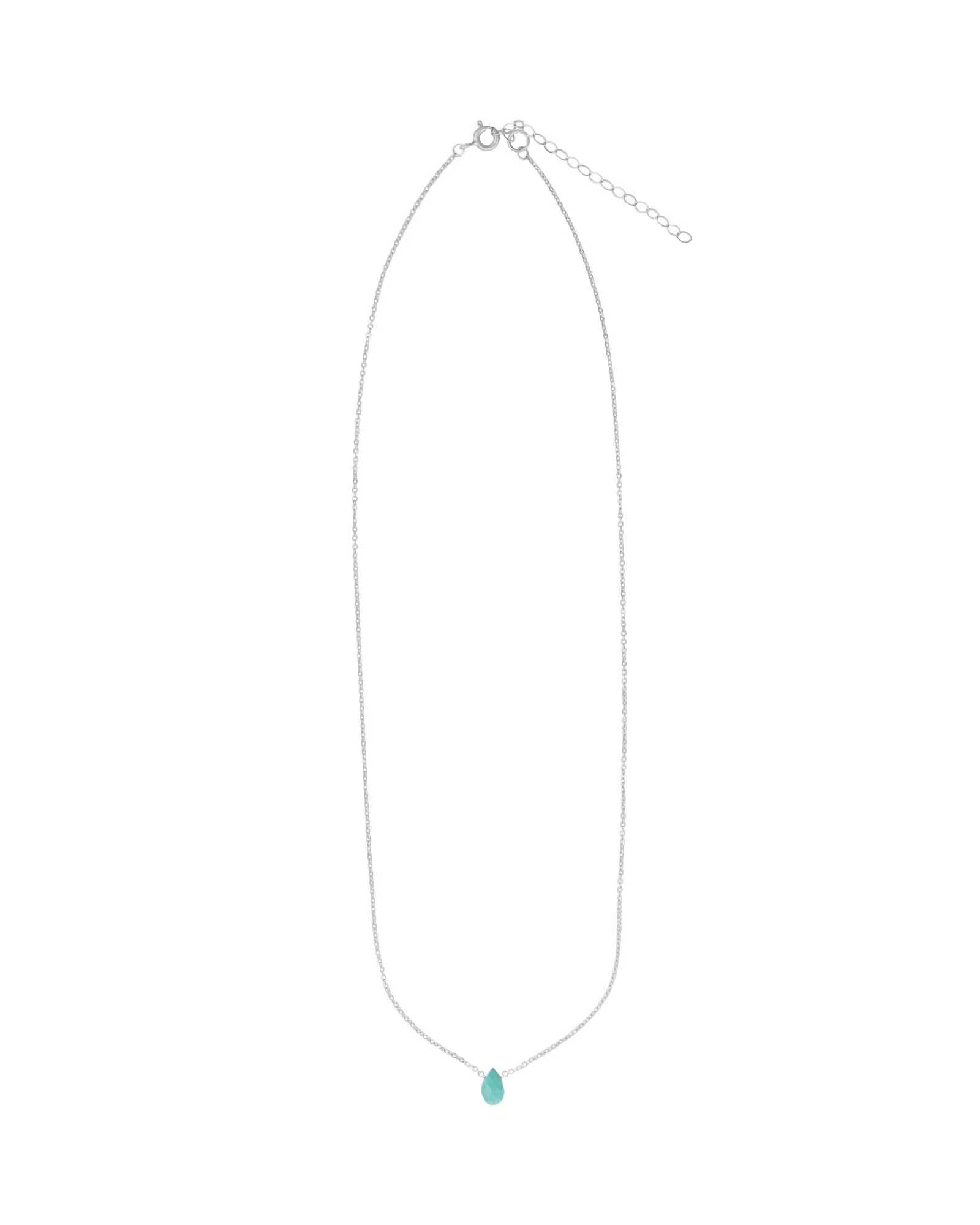 Turquoise Pear Cable Chain Necklace | 6mm - Image 3