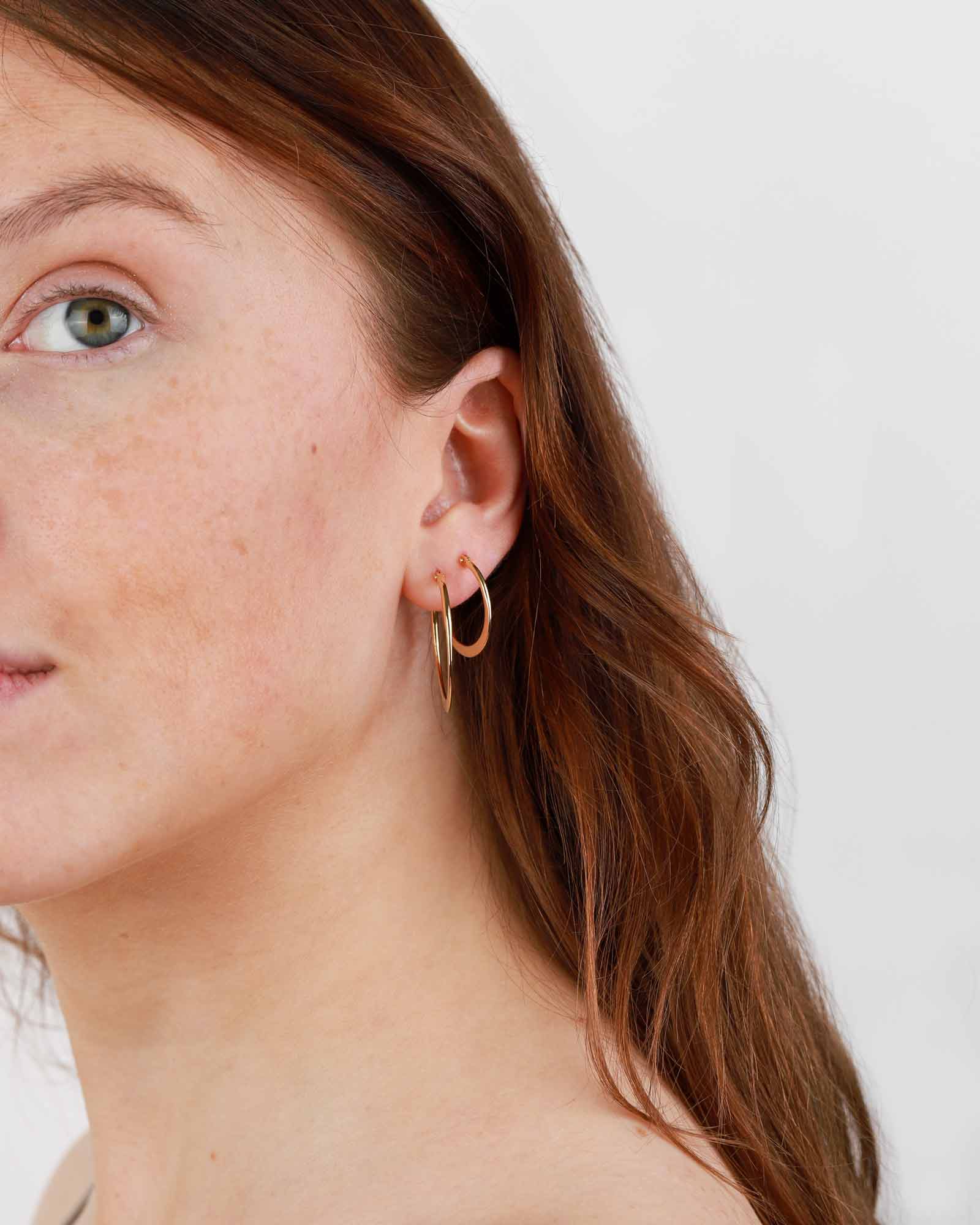 Flat Tapered Hoops | 28mm - Image 2
