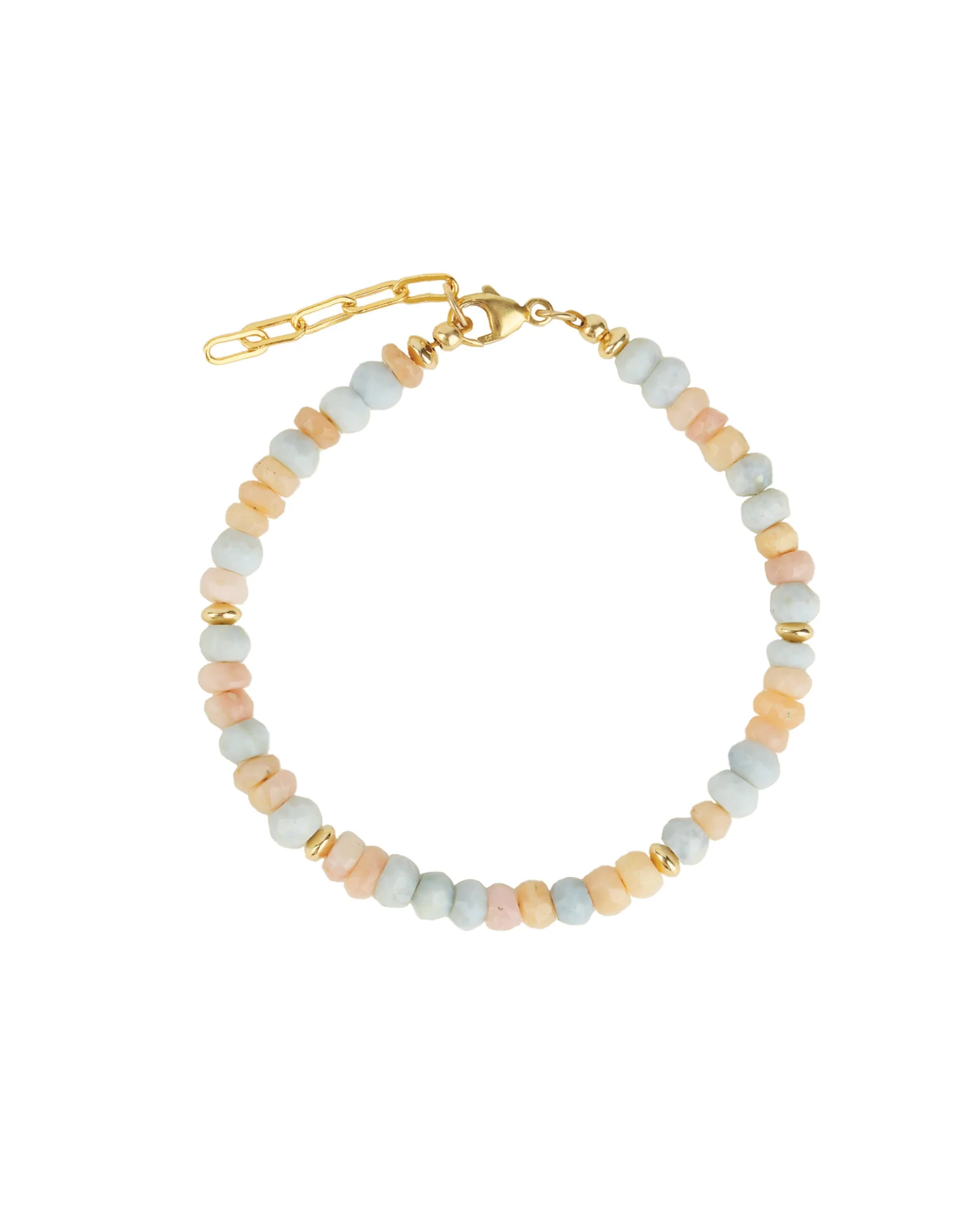 Pink Opal Saucer Bracelet | 4mm