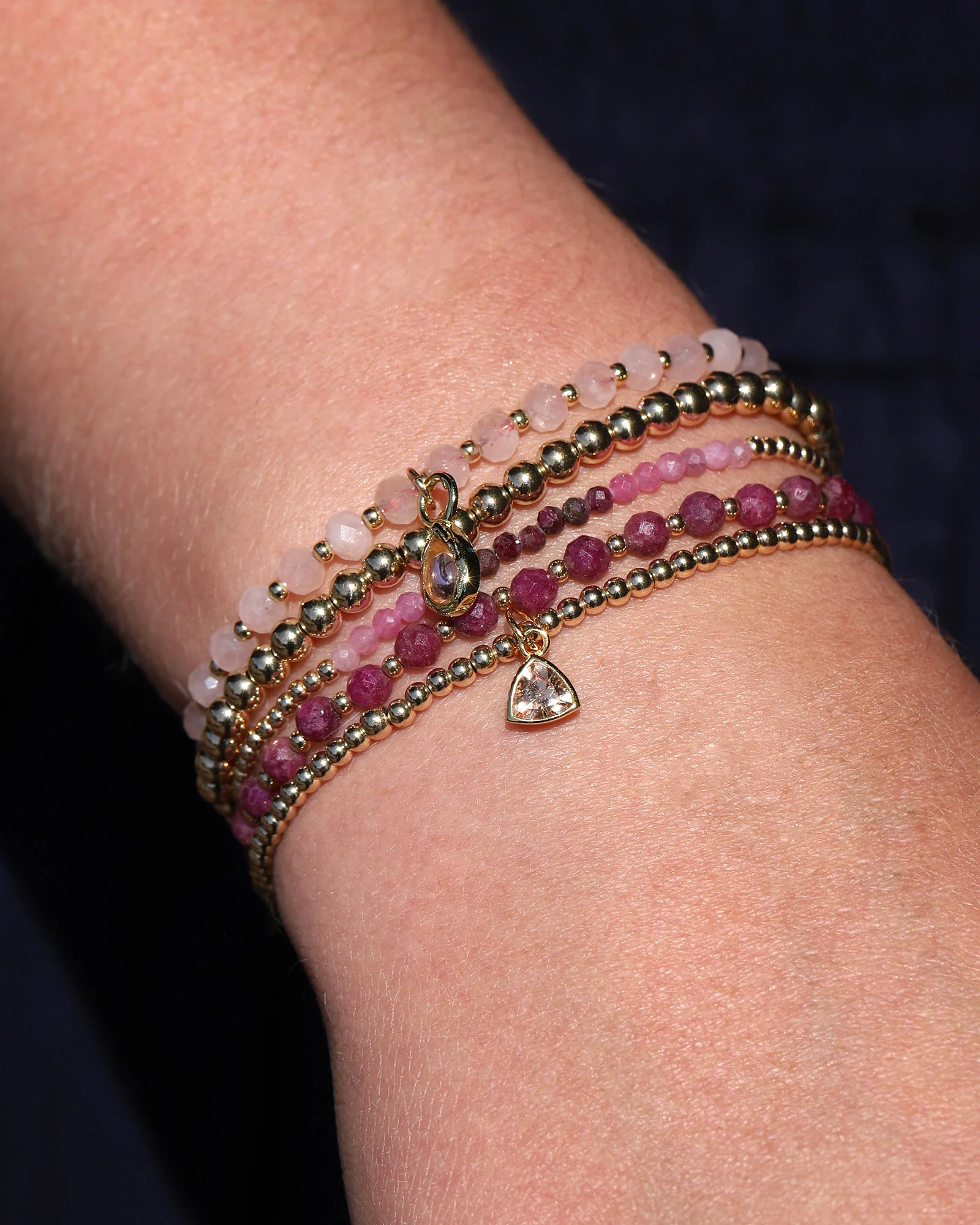 Triangle Charm Bracelet | 2.5mm - Image 2