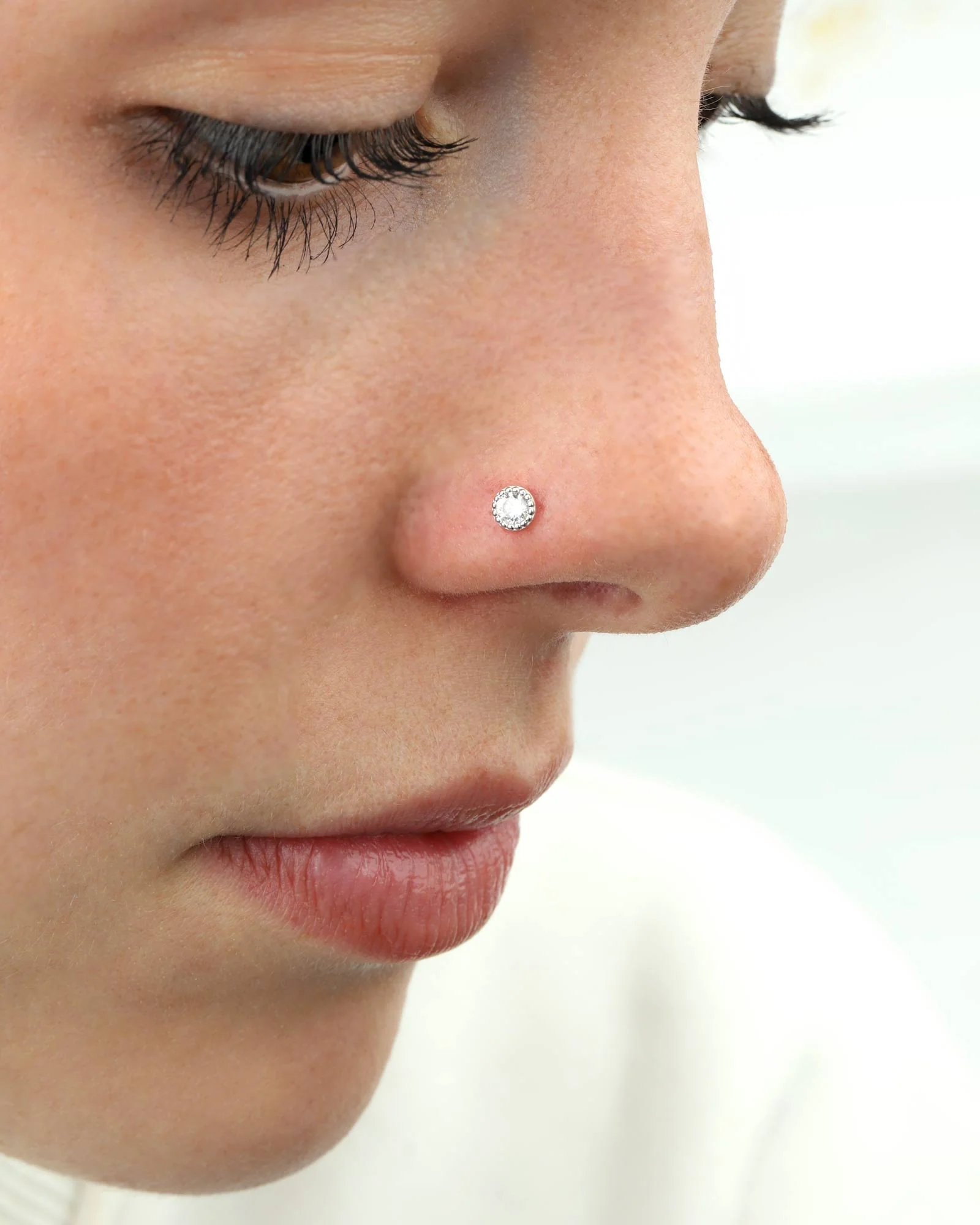 4mm CZ Nose Stud - Image 2