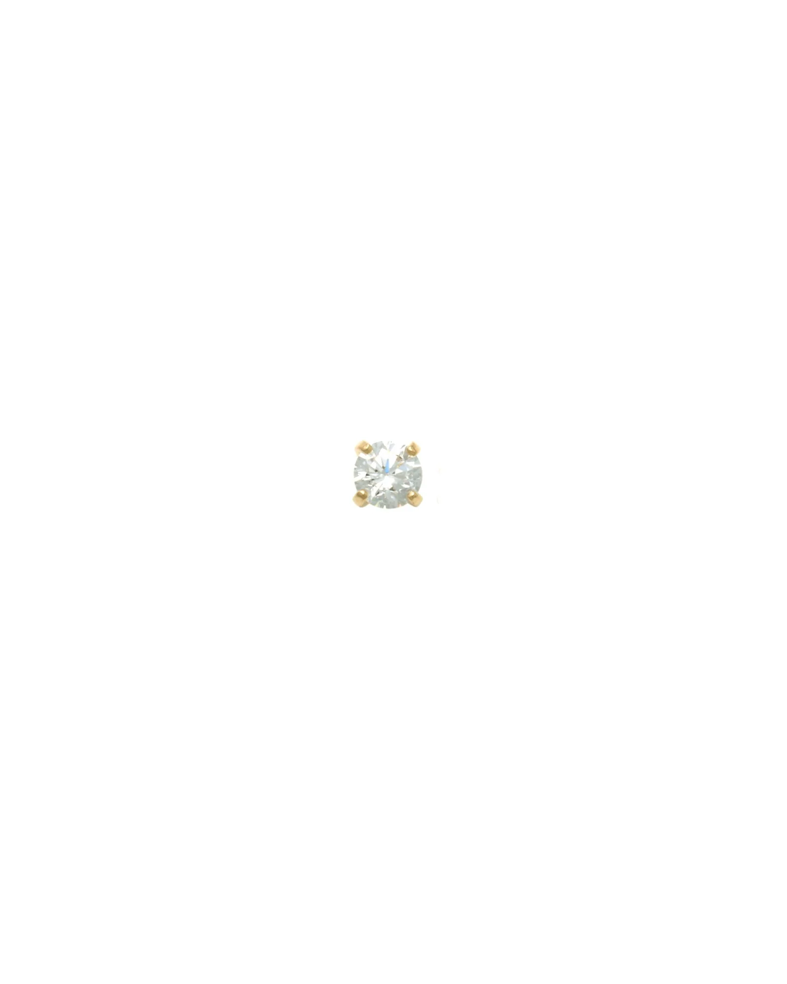 CZ 4 Prong Single Stud I 3mm