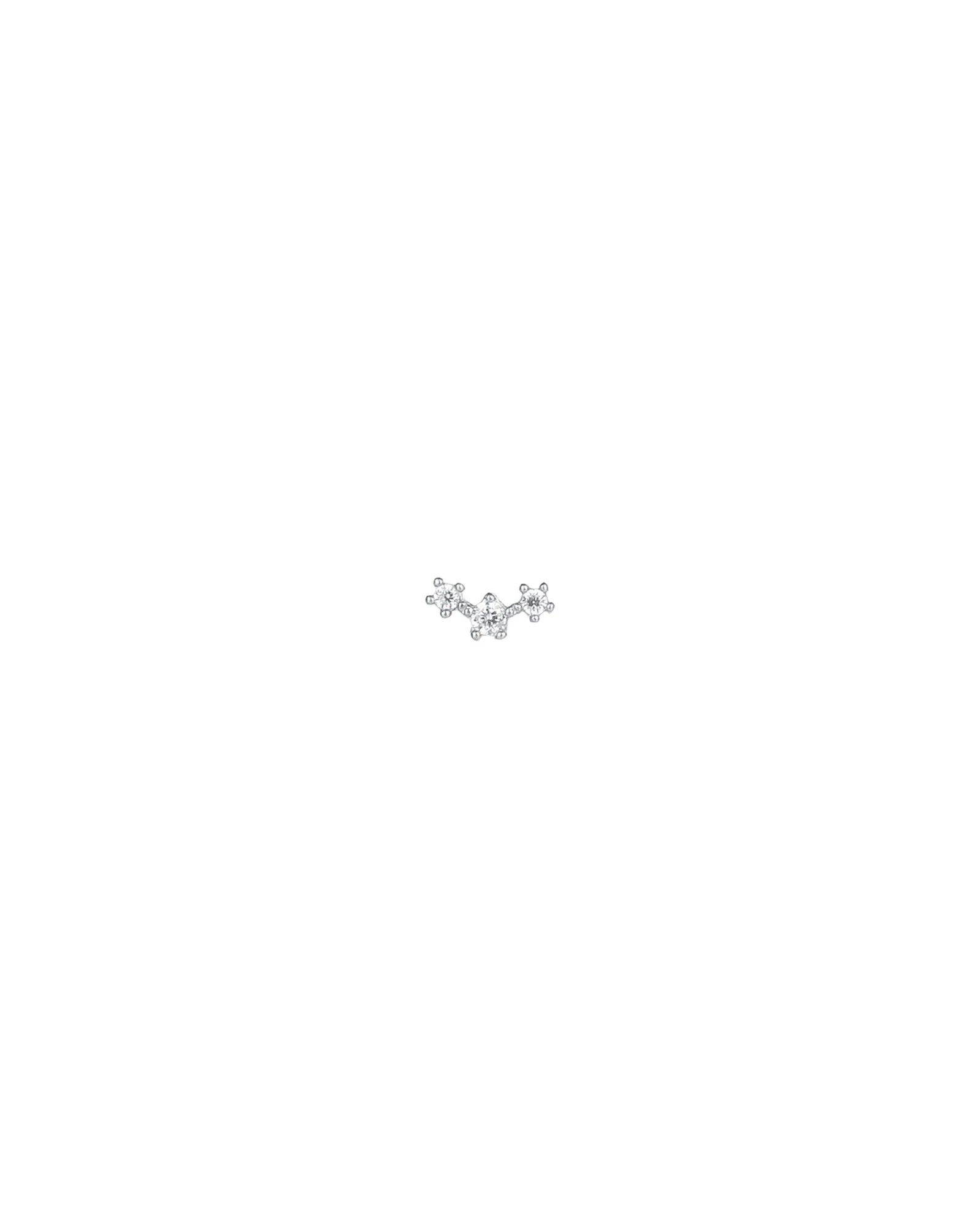 Three Tiny Star CZ Cartilage Stud