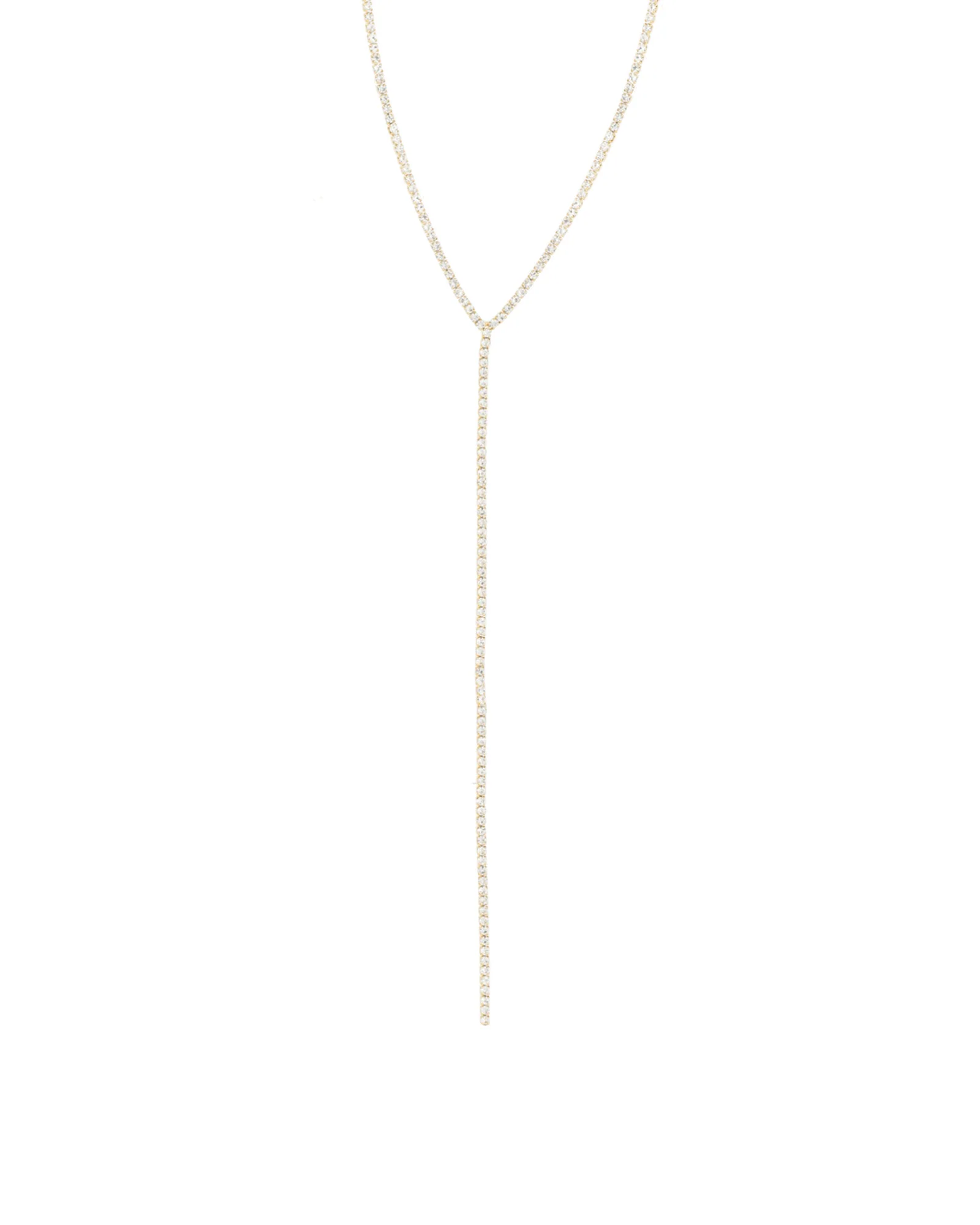 1 Row Long Crystal Lariat