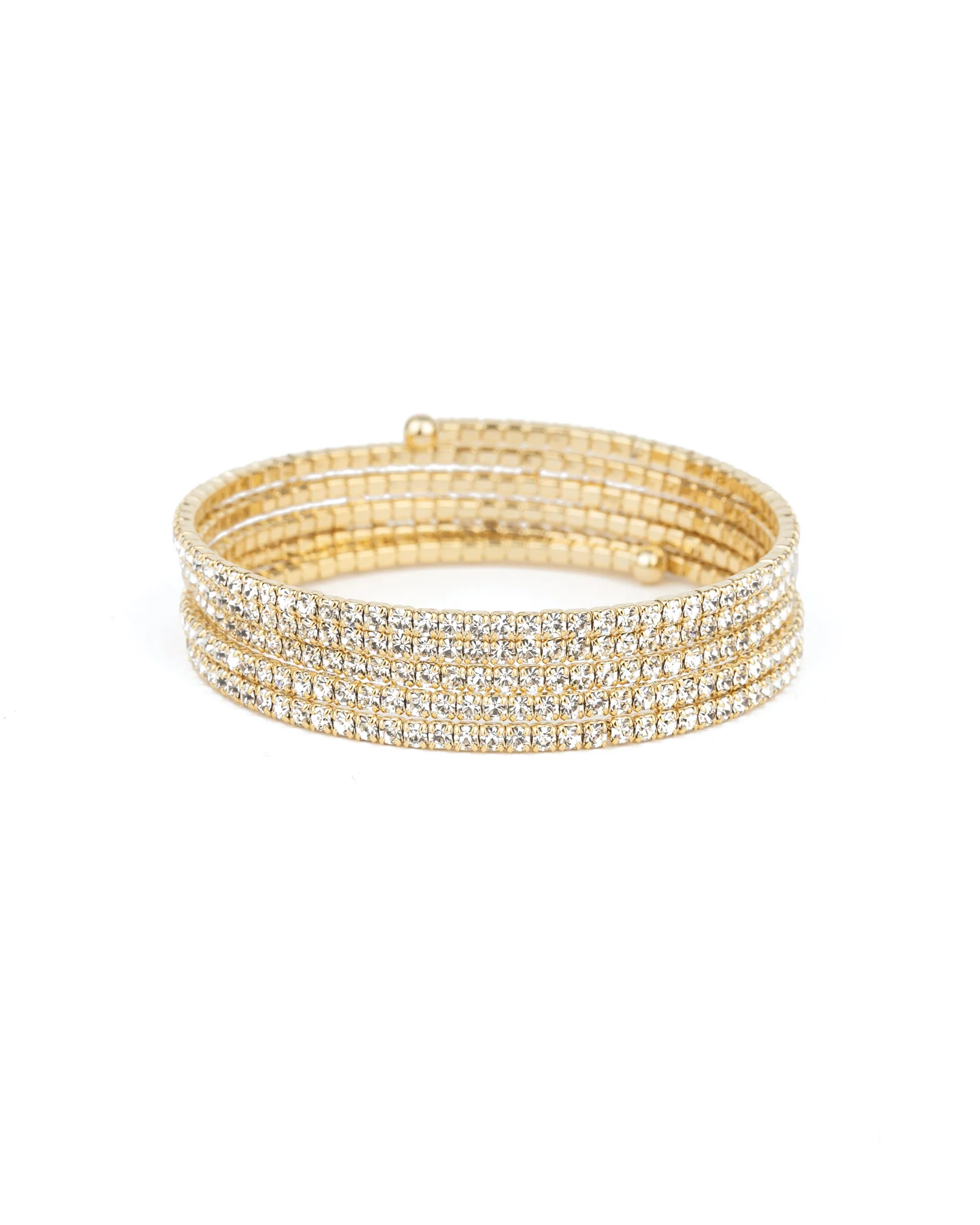 5 Row Crystal  Wrap Cuff