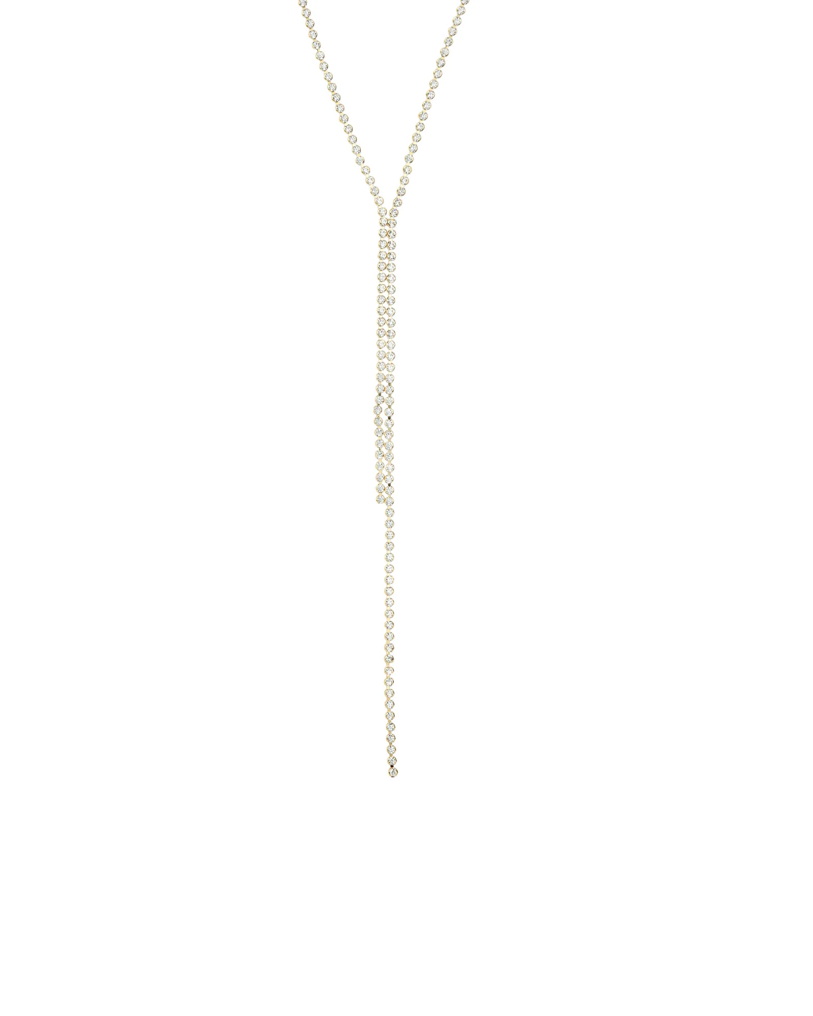 Bezel Crystal Y Lariat