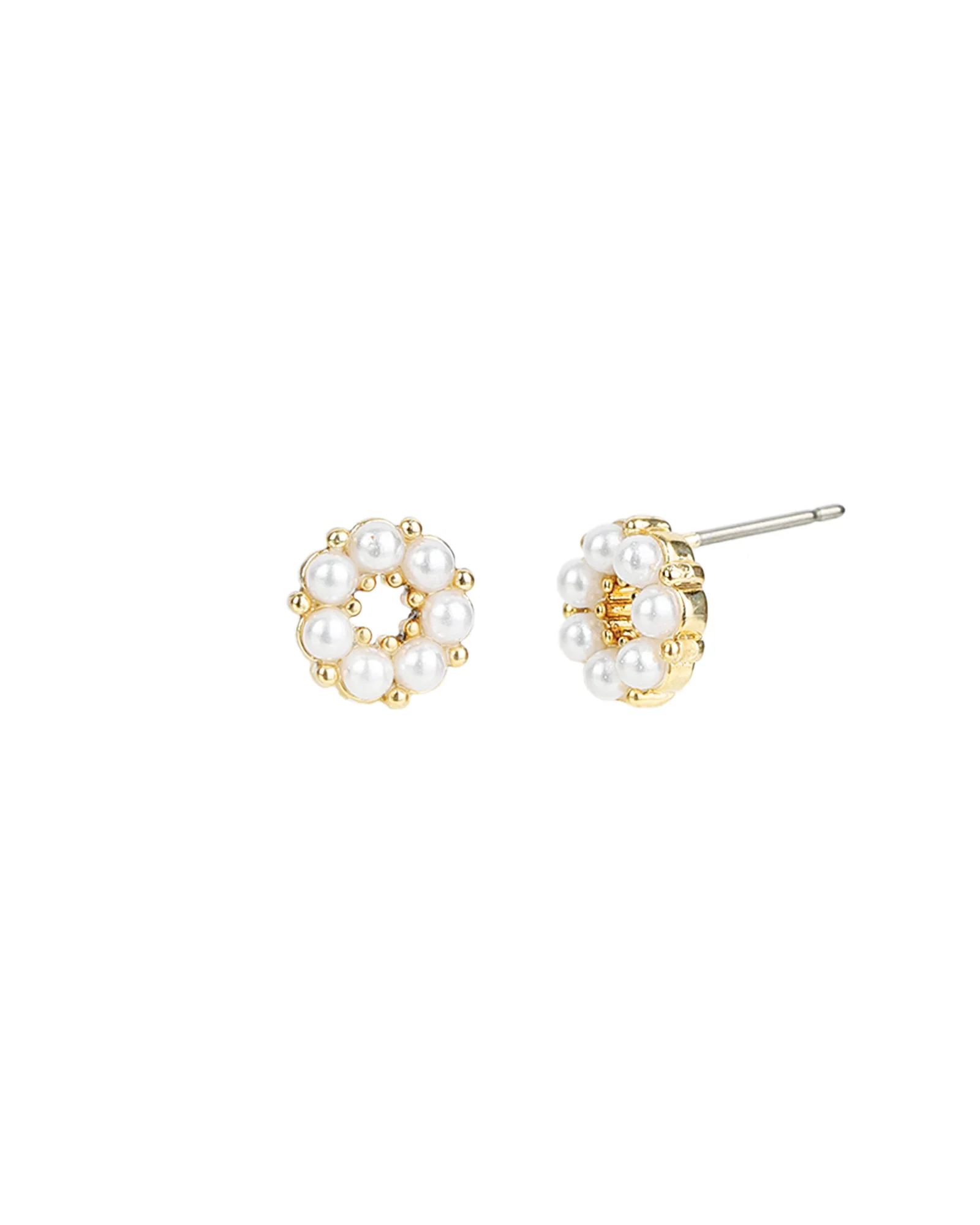 Circle Pearl Studs