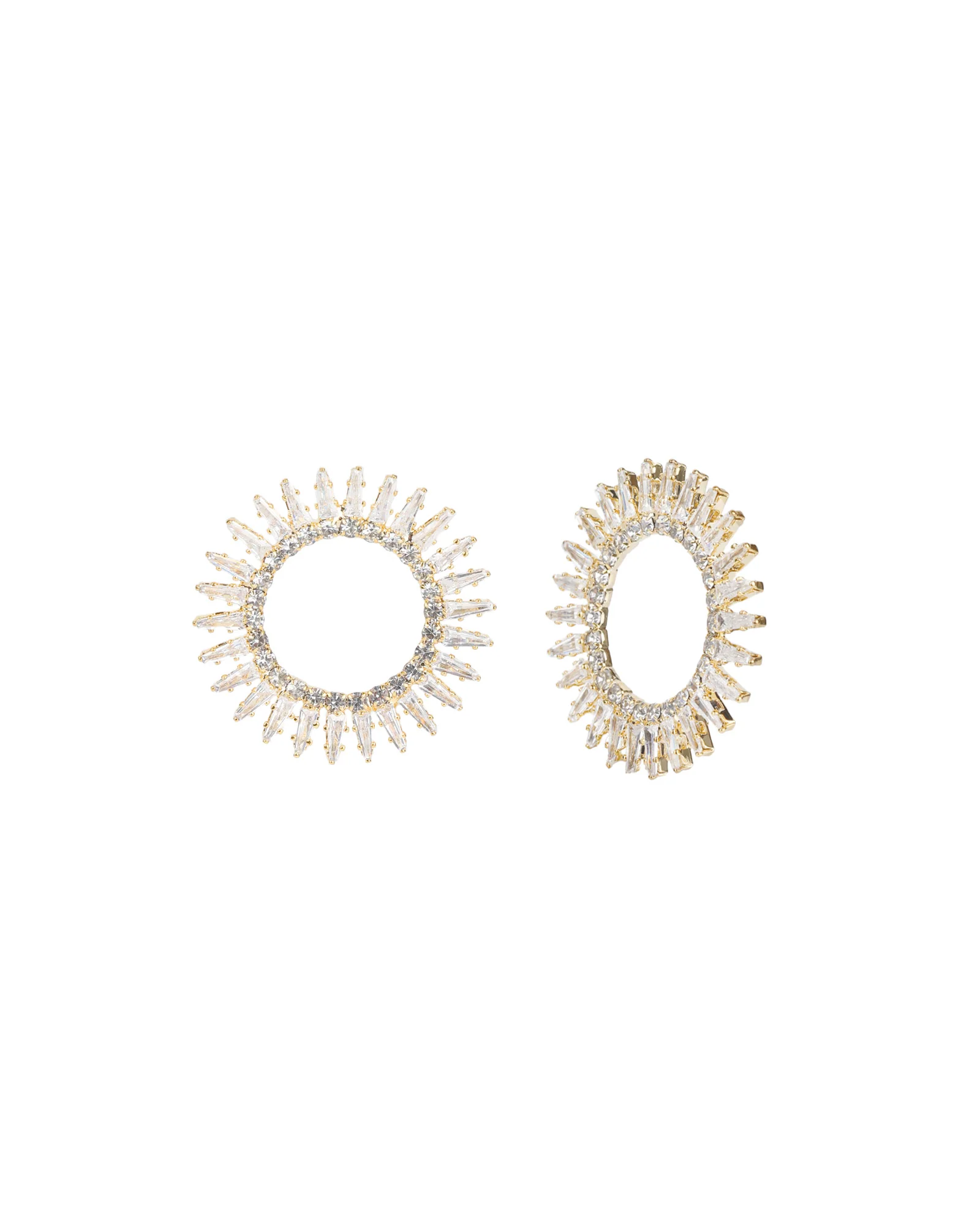 Open Starburst Crystal Earrings