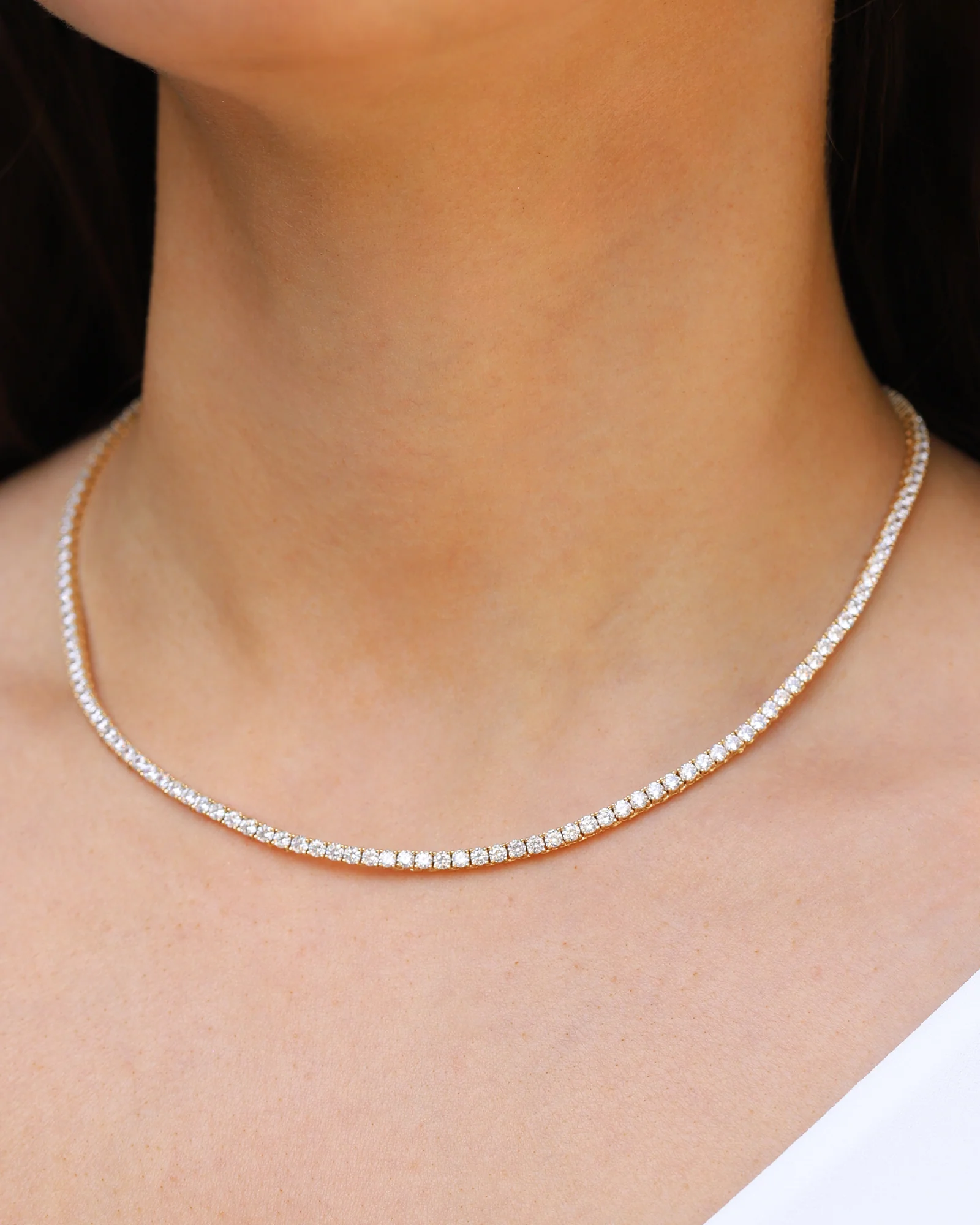 Tennis CZ Necklace | 3mm - Image 2
