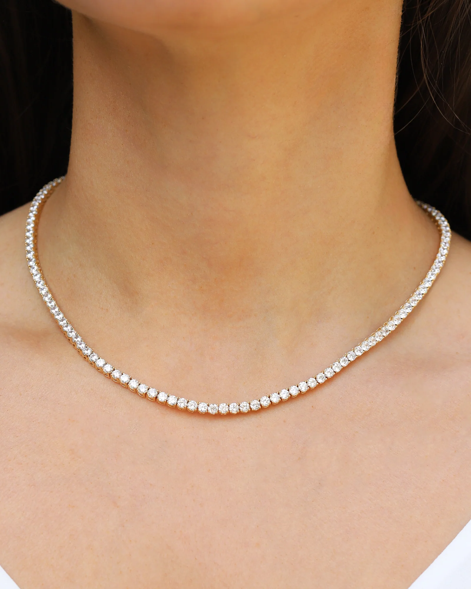 Tennis CZ Necklace | 4mm - Image 2